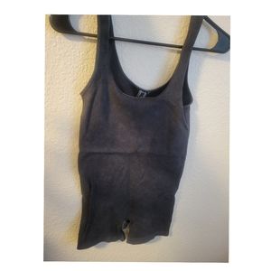 Dark gray one piece bodysuit